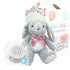 Pink Ribbon 12" Grey Bunny Gender Heartbeat Bear