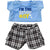 Birthday Boy T-Shirt with Black Plaid Shorts 16