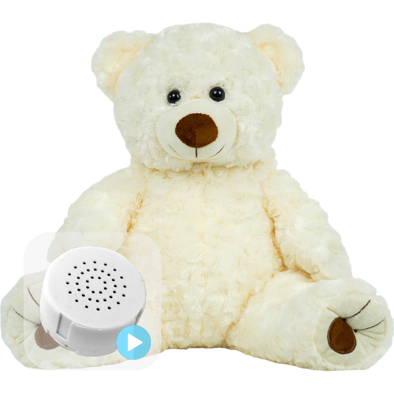 Bear Voice Recorder Build A Bear Heartbeat 10 Inch Crinkle Cream