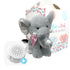Pink Ribbon 12" Grey Elephant Gender Heartbeat Bear