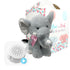 Pink Ribbon 14" Grey Elephant Gender Heartbeat Bear